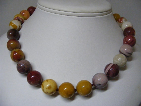 Stunning Multi Color Mookaite Jasper 14mm Choker … - image 1