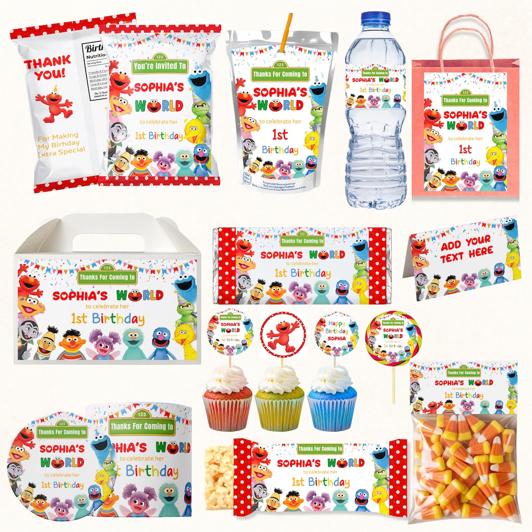 Sesame Street Party Favors Sesame Street Party Bundle Elmo Birthday — free download