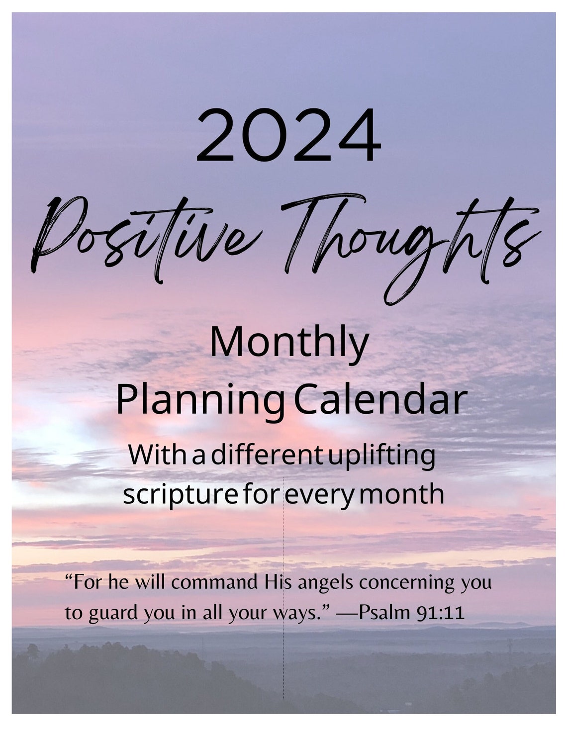 2024 POSITIVE Thoughts SCRIPTURES CALENDAR Writein to Do Etsy