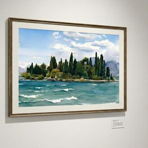 Manhattan Green - Lago di Garda - Poster stile acquerello (download digitale)