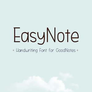 Handwriting Font for GoodNotes, Student Notes, iPad Writing Font, Clean Minimal Digital Planner & Aesthetic Study Font