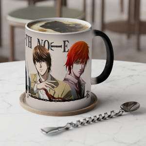 Taza de personajes de Death Note / Cambia de color 11 oz