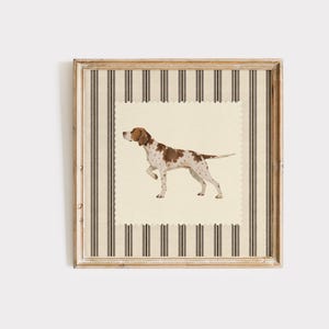 Hunting Dog Art, English Pointer Wall Art, Pointer Dog Print, Vintage Sporting Dog Painting, Cabin Wall Art