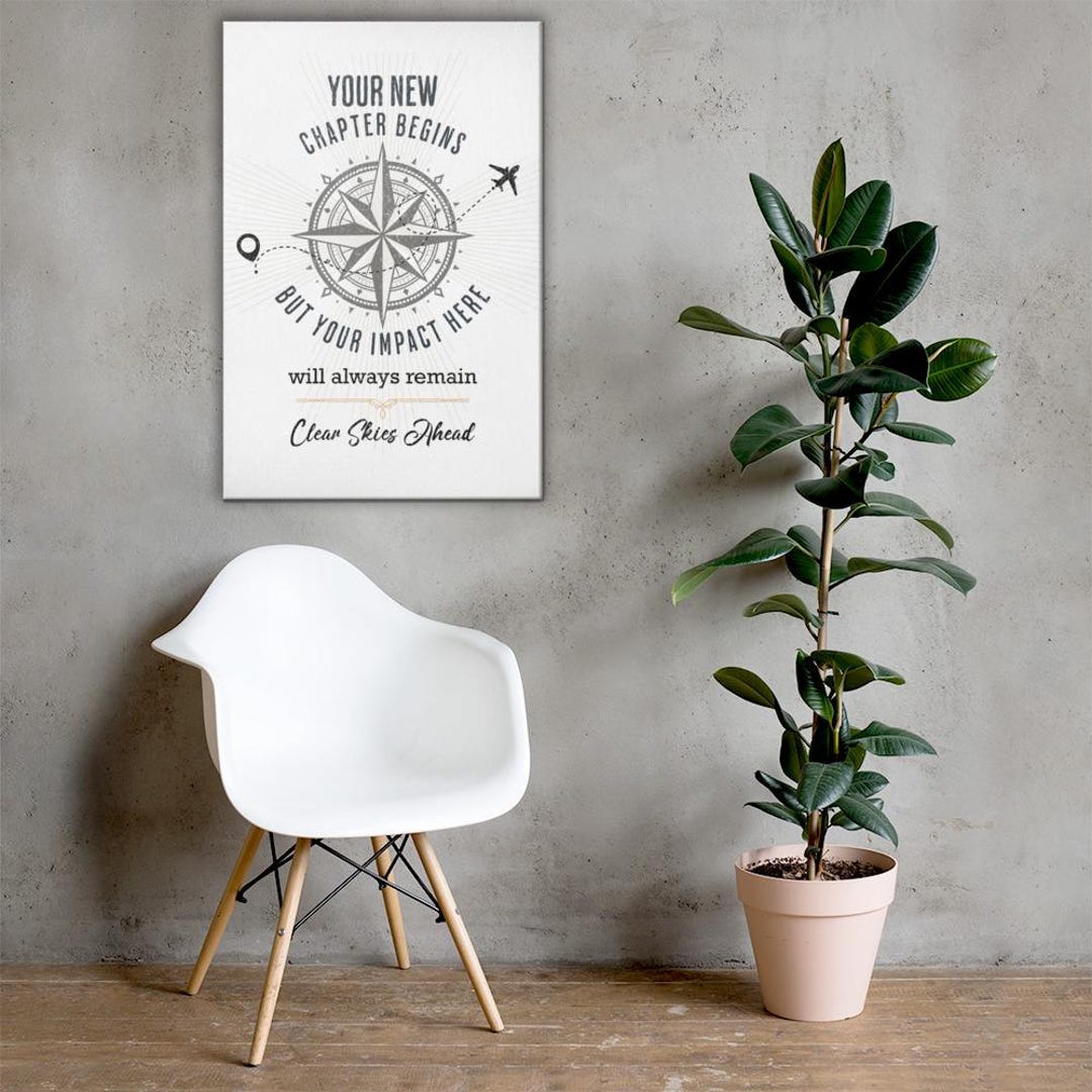 Your New Chapter Begins Compass Canvas, Graduation Gift, Travel ...
