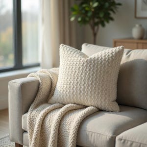 Housse de Coussin Double Face Velours Côtelé Rayé – 40x40 45x45 50x50 – Décoration Salon Moderne Bohème Style Ferme Neutre Coussin Déco Chic