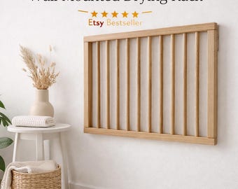 Wooden Wall Mounted Clothes Airer Laundry Rack
