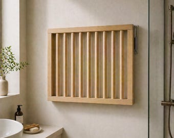 Perchero de pared, estante para secar la ropa, ahorra espacio.