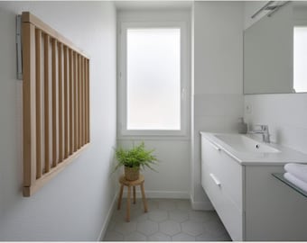 Wall Mounted Drying Rack, Wooden Laundry Aire