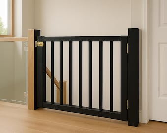 Wall Mounted Stair Barrier, Wooden Safety Gate