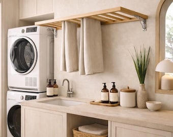 壁掛け式物干しラック　小型住宅向け室内物干し