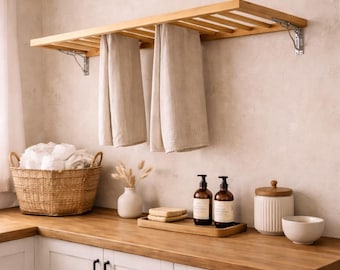 壁掛け式物干しラック、アパート暮らしに最適なランドリーウォールドレール