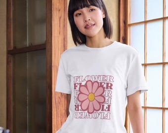 Retro 70s Daisy Flower T-Shirt Design | Groovy Floral Graphic (Digital Download)