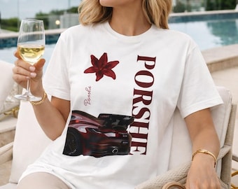 Luxury Porsche Graphic Tee | Gift for Women