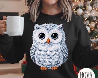 Cozy Style Owl PNG Clipart, Soft Fabric Look Animal Illustration, High Resolution Digital Download
