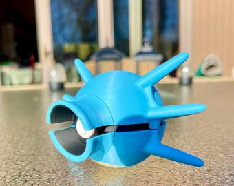 Pokemon Fidget Toy, Horsea 3D Printed Pokeball, Gamer Desk Decor