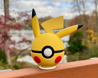 Pikachu Desk Fidget Toy, Functional 3D Printed Pokeball