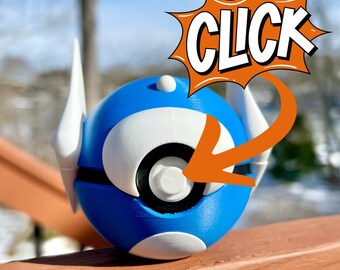 Pokemon Fidget Toy, 3D Printed Dratini Pokeball
