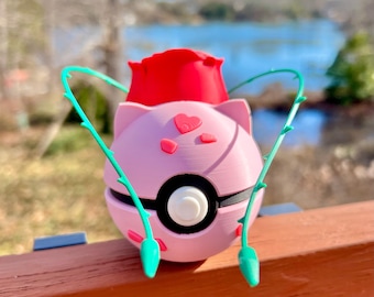 Mother's Day Bulbasaur Pokeball Gift, Poke Ball Collectible Toy, 3D Printed Anime Display, Pokémon Wall Art