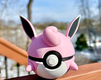 Pokemon Pokeball Wigglytuff Gift, Poke Ball Collectible Toy, 3D Printed Anime Display, Pokémon Wall Art