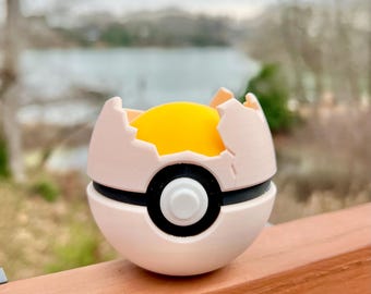 Exeggcute Pokeball Prop, 3D Printed Pokemon Desk Toy, Easter Gift
