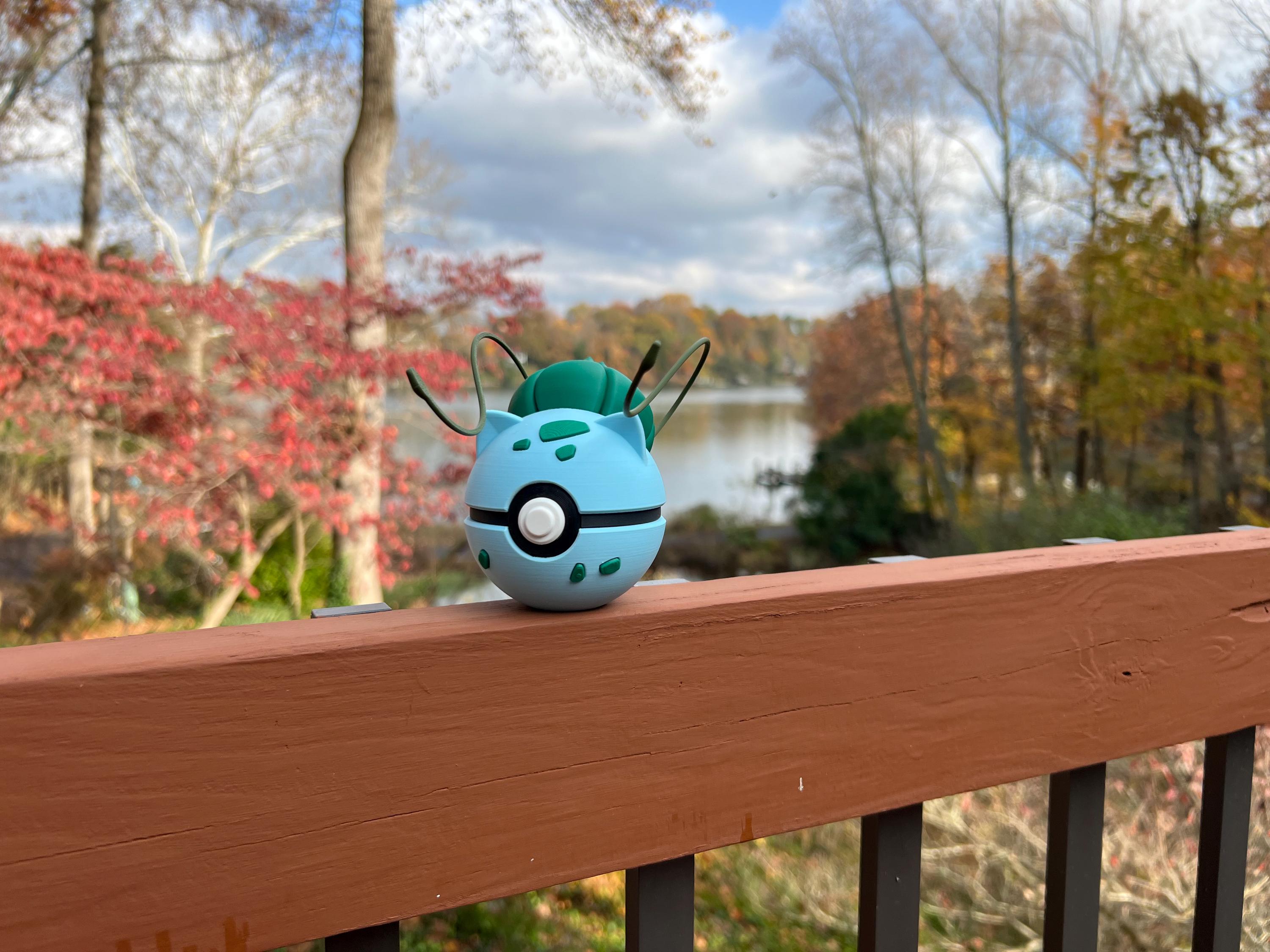 Pokemon Fidget Toy, 3D Printed Bulbasaur Pokeball, Easter Gift - Etsy
