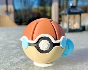 Squirtle Pokeball, 3D Printed Collectible Toy, Easter Gift