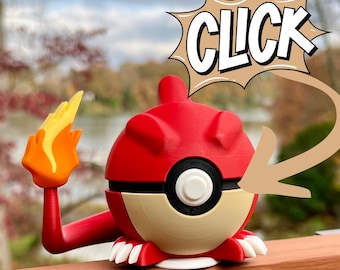 Pokemon Fidget Toy, 3D Printed Charmeleon Pokeball