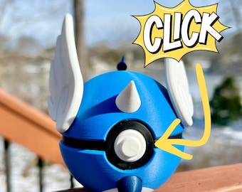 Pokemon Fidget Toy, 3D Printed Dragonair Pokeball