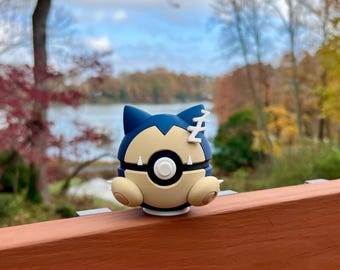 Pokemon Pokeball Snorlax Father's Day Gift, Poke Ball Toy, 3D Printed Anime Display, Pokémon Wall Art