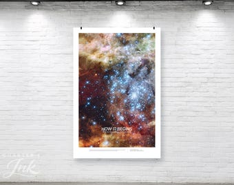 How it Begins • Modern Space Wall Art Poster • Star Formation • 24x36 Astronomical Print