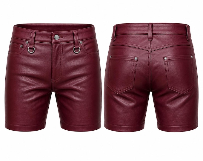 Men’s Leather Shorts Slim Fit, 15 Colors, Casual Streetwear Summer Wear