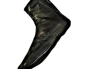 2 Pairs Black Leather Khuffain Socks for Men | Islamic  Shoes | Soft Calfskin Prayer Slippers