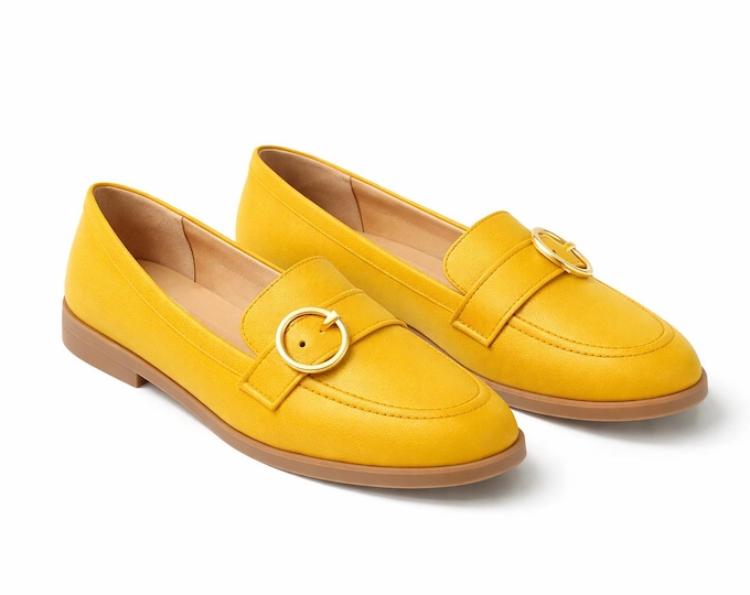 Women’s Handmade Loafers – Slip On Flats – Comfortable Casual Everyday Shoes
