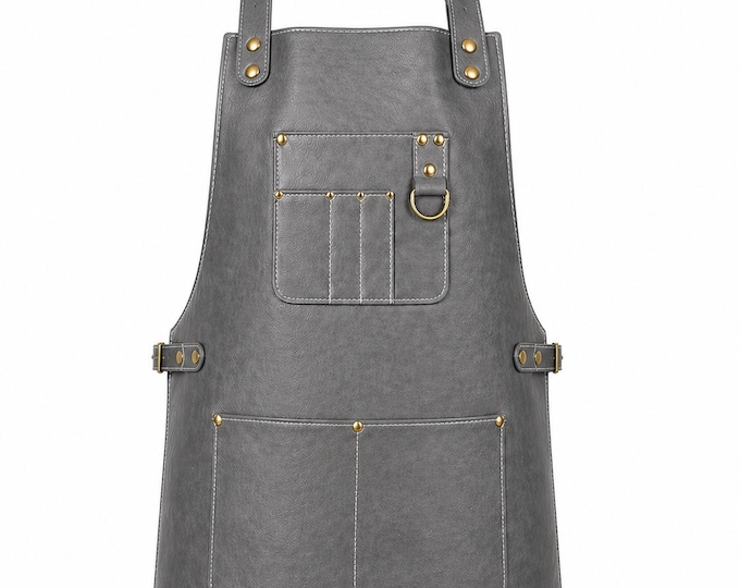 Handmade Full Grain Leather Apron Adjustable Workwear Men Women Welding Woodworking BBQ Blacksmith