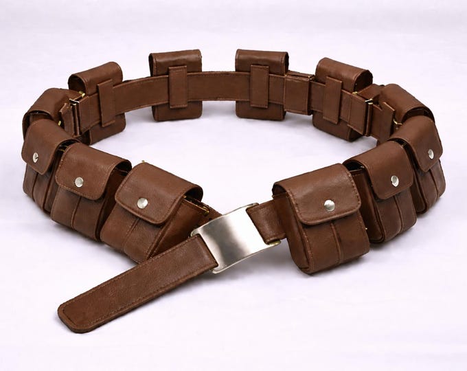 Leather Utility Gear, Superhero Cosplay with Pouches, Tactical Waist Accessory, Comic Con Festival Wear