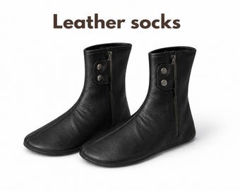 Handmade Unisex Leather Socks (Khuffain) | Soft Leather | Comfortable & Durable Footwear