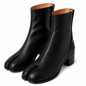 Botas Tabi de cuero hechas a mano – Botines de estilo japonés con puntera dividida, calzado unisex minimalista.