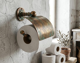 Vintage Solid Brass Toilet Paper Holder, Modern Luxury Wall-Mounted Bathroom Fixture