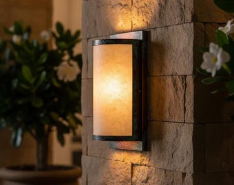 Modern Copper Wall Sconce, Outdoor Ambient Wall Light, Minimalist Lantern Fixture