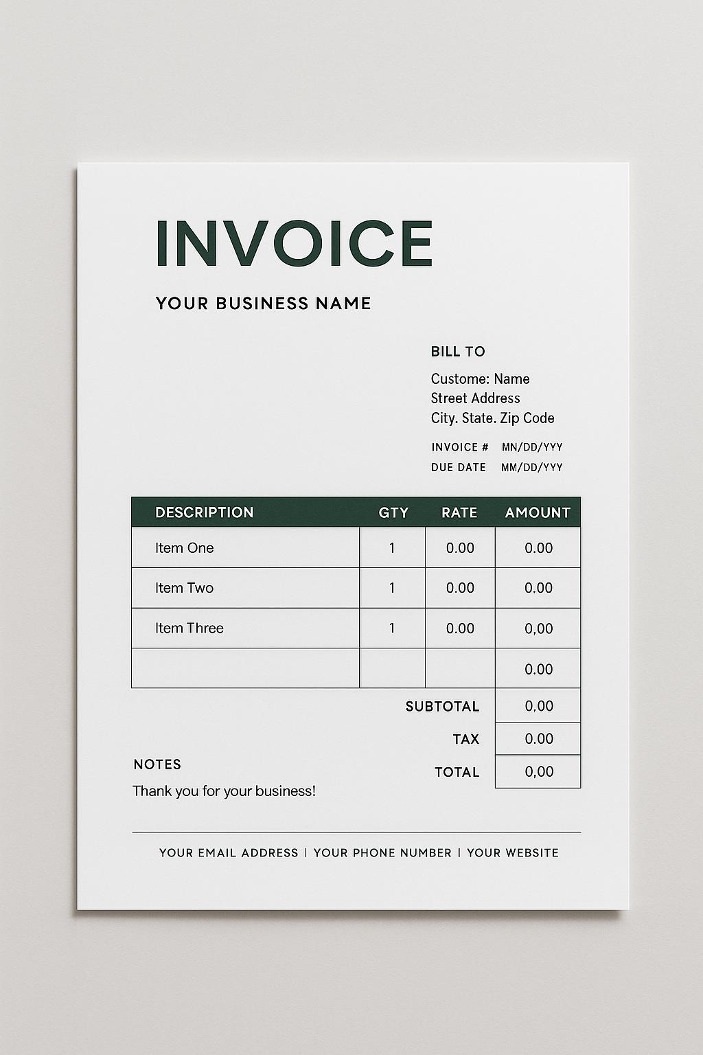 Editable PDF Downloadable Form - Etsy