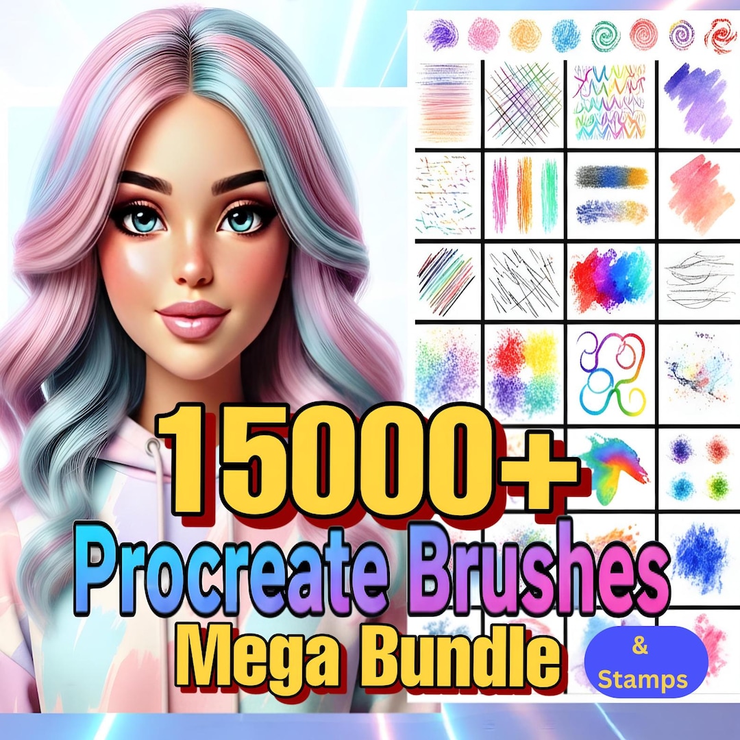 Procreate Brushes Mega Bundle | 15000+ Tattoo, Anime, Sketch Brushes ...