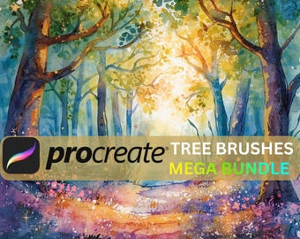 Procreate Tree Brushes Mega Bundle | Forest Illustration (Digital)