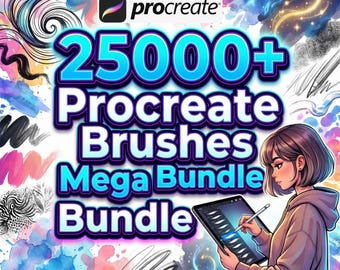 25000+ Procreate Brushes Mega Bundle | Tattoo, Anime, Sketch (Digital Download)