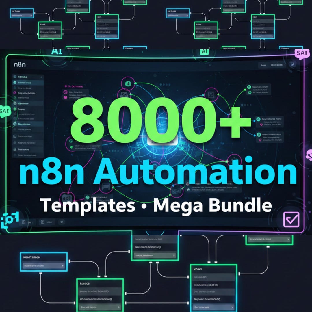 8000+ N8n Automation Templates Mega Bundle | AI & Social Media ...