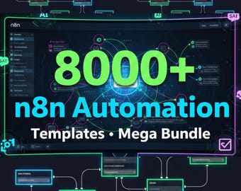 Plus de 8 000 modèles d'automatisation n8n | IA et réseaux sociaux | Création de contenu, marketing, boîte à outils d'automatisation de l'entreprise