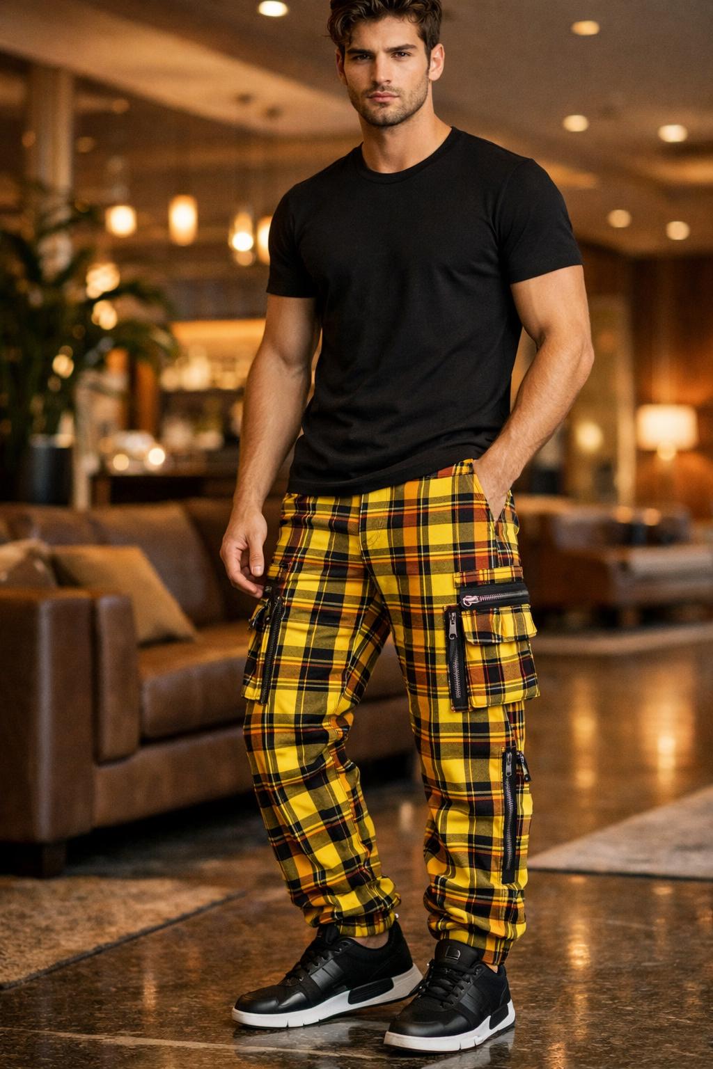 tartan cigarette pants Tartan Punk Pants