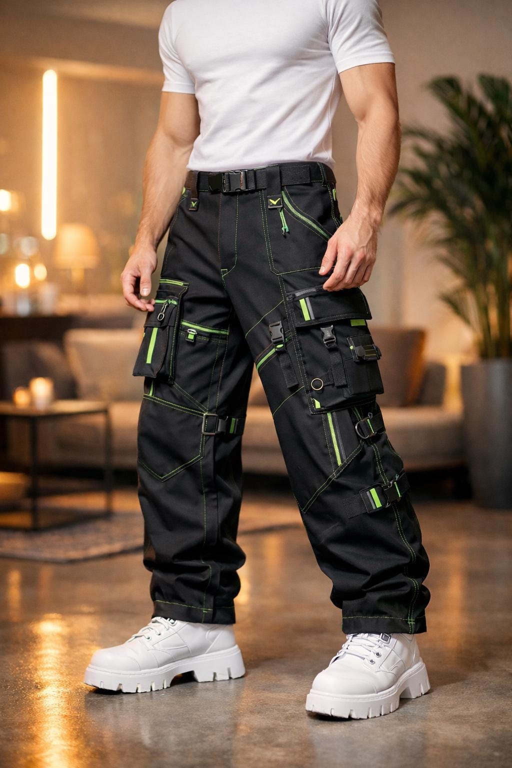Neon Green Pants Mens - Etsy Canada