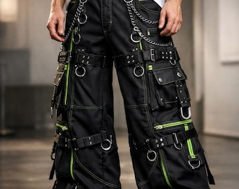 Vintage Macgear Pants Wide Leg Cyber Goth Raver Pants Streetwear
