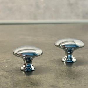 Puxador de armário cromado polido, puxador de gaveta moderno em liga de zinco, ferragens contemporâneas de 30 mm