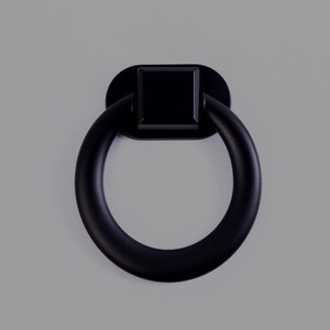Schwarze Zink-Legierung Ring Pull-Schrank-Griff, moderne europäische Art-Hardware